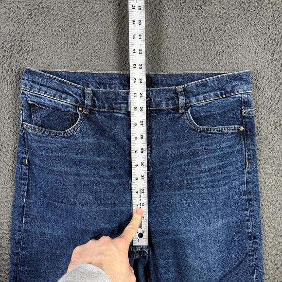 ME+EM Jeans Womens 31 Blue Straight Leg Stretch Dark Wash Denim - Picture 9 of 13